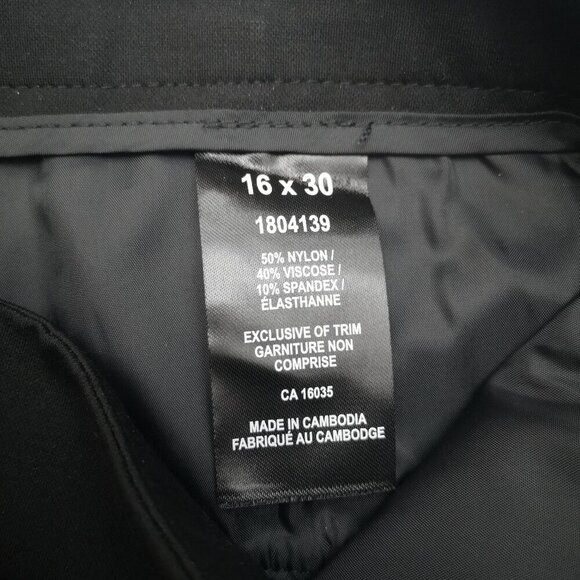 NWT Talbots Ladies Size 16/30 Black Zipper & 2 Clasp Closure Dress Pants - Picture 4 of 13